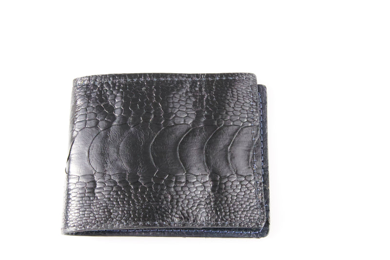 ultra-slim-bifold-genuine-ostrich-wallet-black