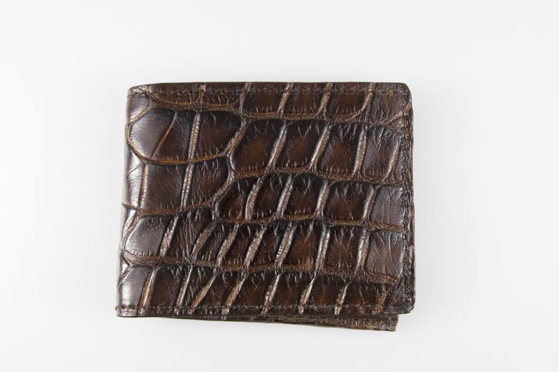 ultra-slim-bifold-genuine-alligator-wallet-brown