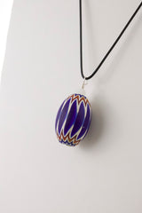 venetian-blue-chevron-bead-with-leather-cord-necklace