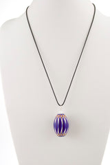 venetian-blue-chevron-bead-with-leather-cord-necklace