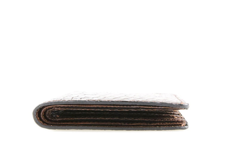 ultra-slim-bifold-genuine-crocodile-wallet-brown