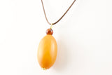 yellow-african-amber-bead-with-leather-cord-necklace-1