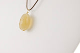 Agate Pendant with Leather Cord Necklace