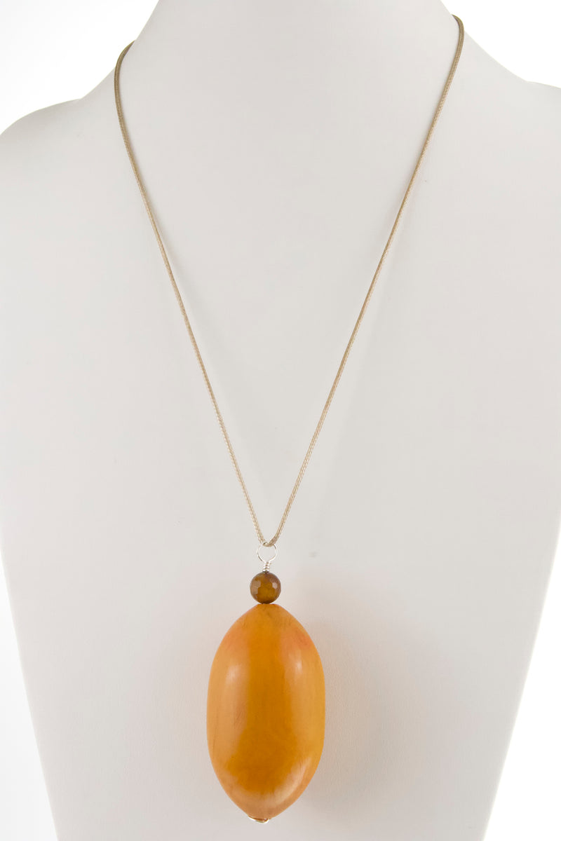 yellow-african-amber-bead-with-leather-cord-necklace-5