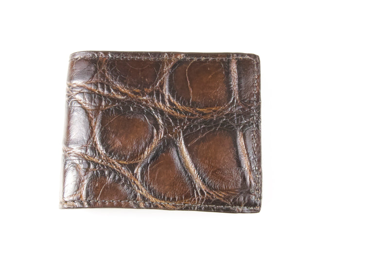 ultra-slim-bifold-genuine-alligator-wallet-brown