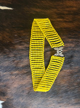 YELLOW CRYSTAL BELT