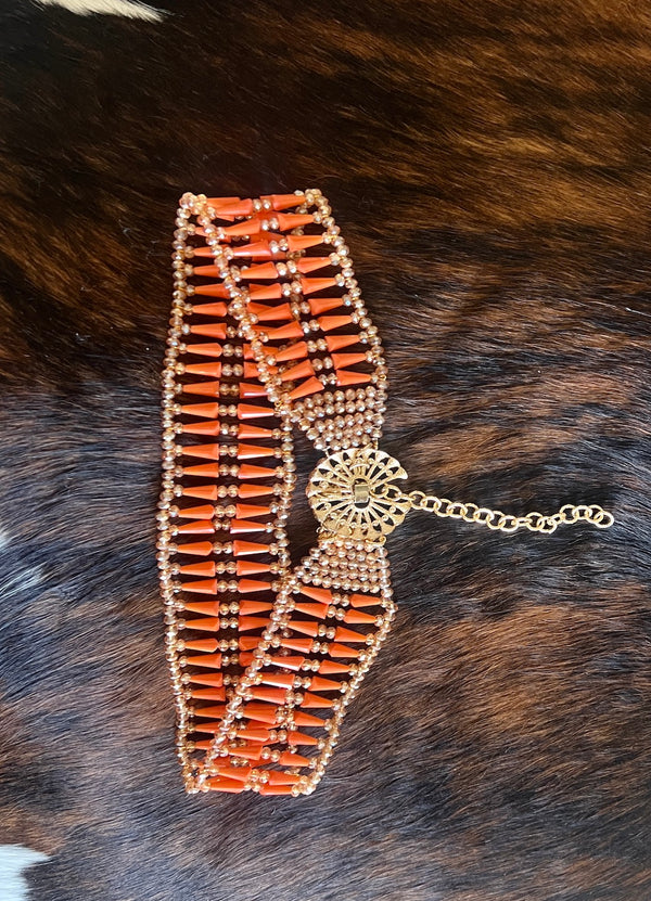 ORANGE CRYSTAL BELT