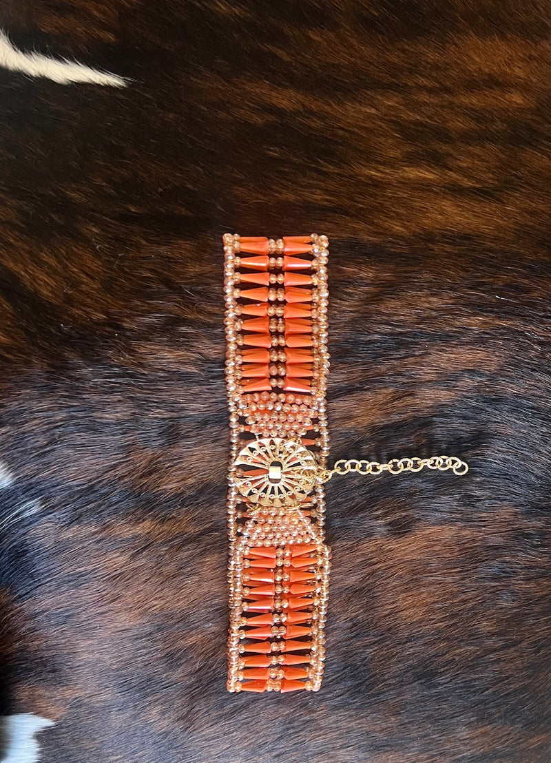 ORANGE CRYSTAL BELT