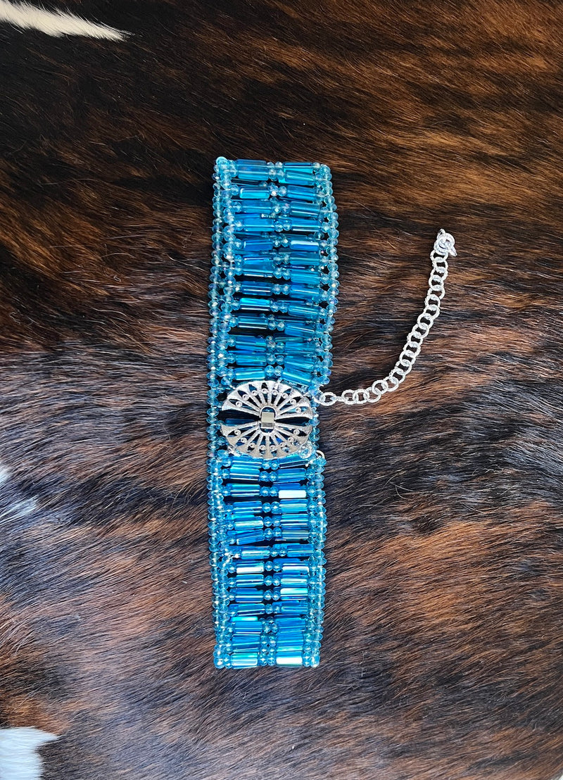 BLUE CRYSTAL BELTS