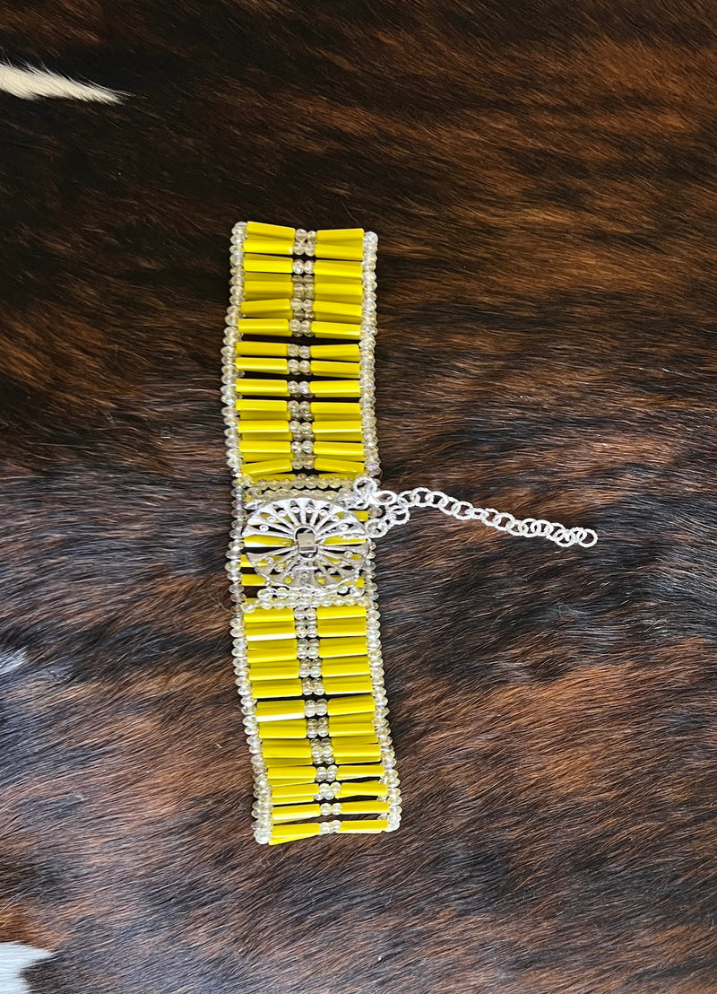 YELLOW CRYSTAL BELT