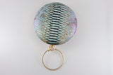 multi-colored-snake-skin-round-box-clutch