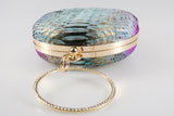 multi-colored-snake-skin-round-box-clutch