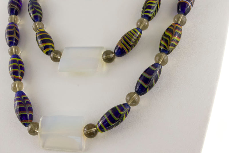 multi-colored-glass-bead-moon-stone-necklace