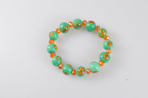 lemon-and-green-african-bead-bracelet