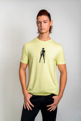 Men V-Neck T-Shirt Soft Lime