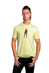 Men V-Neck T-Shirt Soft Lime